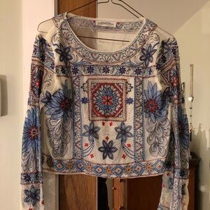 ZARA beaded crop top